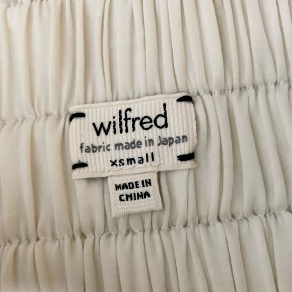 Aritzia Wilfred La Tour Skirt Draped High Lo High rise Waisted Birch Size XS - Picture 13 of 16